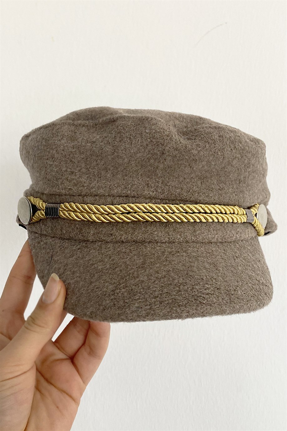 Takıştır Bijuteri Online | Açık Kahverengi Kaptan Şapka