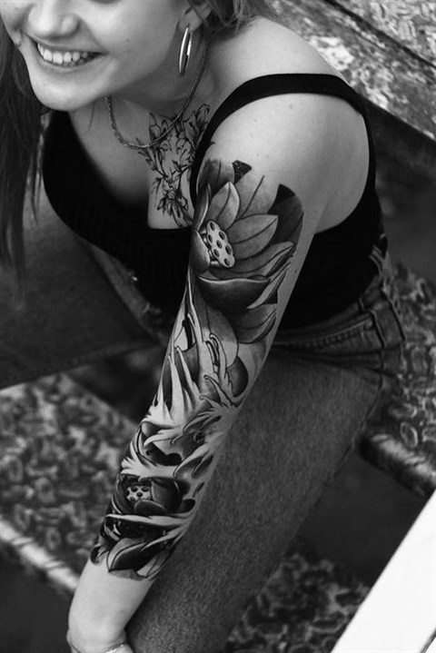 Geçici Çiçek Kol Dövme Tattoo