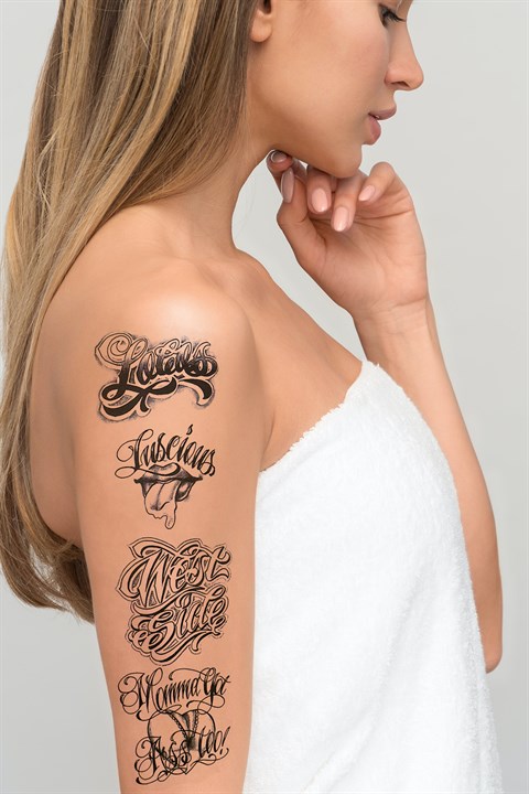 Gerçekçi Geçici Yazılı Dövme Tattoo