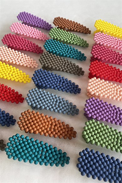 24lu Karışık Renk Yan Pens Toka Set