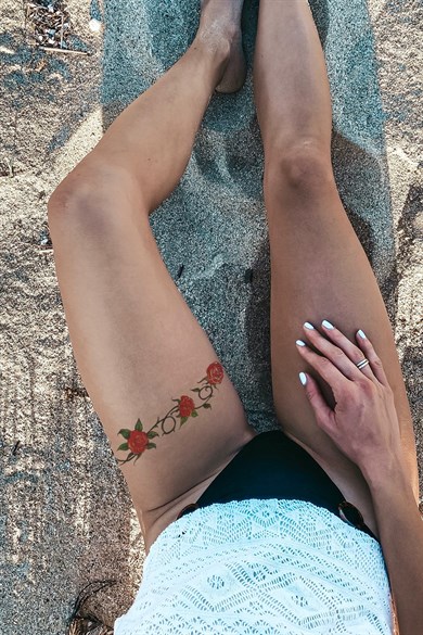 Geçici Bel ve Bacak Dövme Tattoo