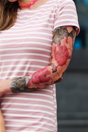 Geçici Çiçek Kol Dövme Tattoo