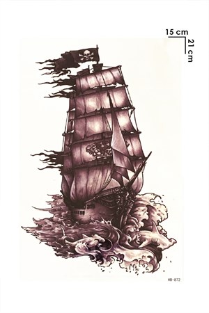 Geçici Denizci Gemi Dövme Tattoo
