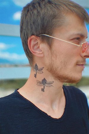 Geçici Kanatlı Anahtar Mini Dövme Tattoo