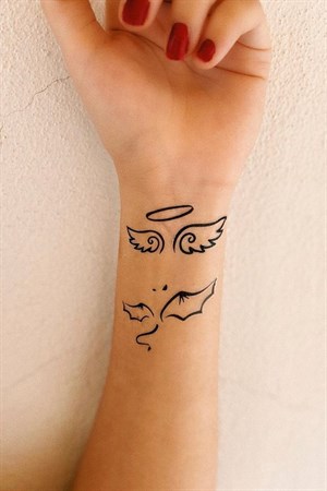 Geçici Kanatlı Mini Dövme Tattoo