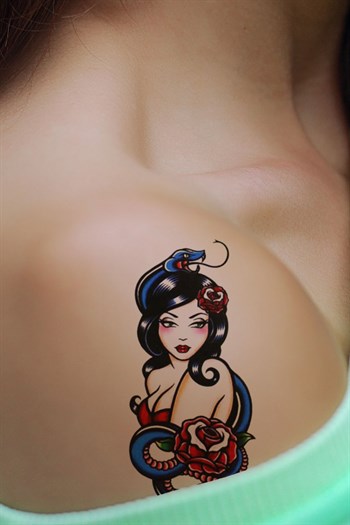Geçici Mini Kadın Modelli Dövme Tattoo